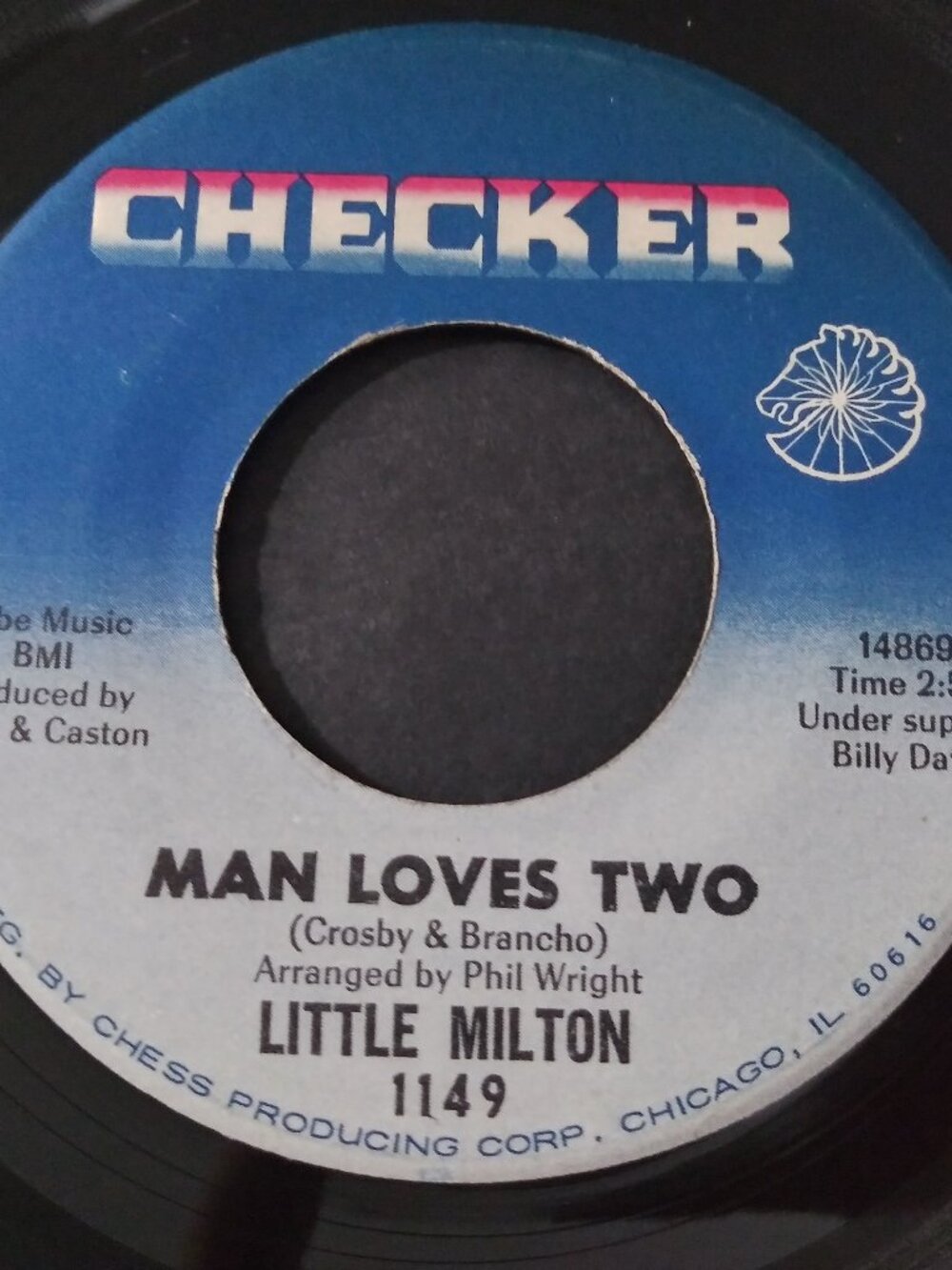 Little Milton – Man Loves Two & Believe In Me VG 45RPM CHECKER Record 1966 BLUES